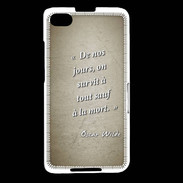 Coque Blackberry Z30 Survie mort Sepia Citation Oscar Wilde