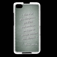 Coque Blackberry Z30 Trop moderne Vert Citation Oscar Wilde