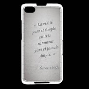 Coque Blackberry Z30 Vérité pure Gris Citation Oscar Wilde