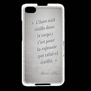 Coque Blackberry Z30 Ame nait Gris Citation Oscar Wilde