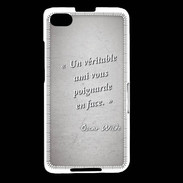 Coque Blackberry Z30 Ami poignardée Gris Citation Oscar Wilde