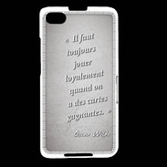Coque Blackberry Z30 Cartes gagnantes Gris Citation Oscar Wilde