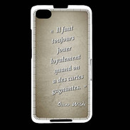 Coque Blackberry Z30 Cartes gagnantes Sepia Citation Oscar Wilde