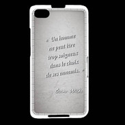 Coque Blackberry Z30 Choix ennemis Gris Citation Oscar Wilde