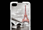 Coque Blackberry Z30 Tour Eiffel rouge sur fond en noir et blanc