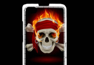 Coque Blackberry Z30 Tête de mort en flamme 5