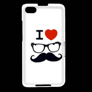 Coque Blackberry Z30 I love Lunette Moustache