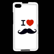 Coque Blackberry Z30 I love Moustache