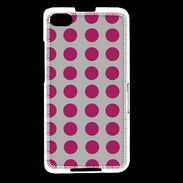 Coque Blackberry Z30 pois gris & framboise