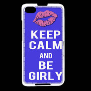 Coque Blackberry Z30 Keep Calm Girly Bleu