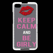 Coque Blackberry Z30 Keep Calm Girl Gris