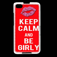 Coque Blackberry Z30 Keep calm Girly Rouge