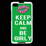 Coque Blackberry Z30 Keep Calm Girly Vert