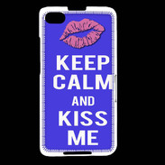 Coque Blackberry Z30 Keep Calm Kiss me Bleu
