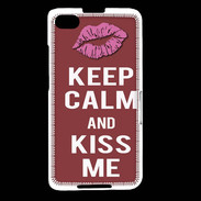 Coque Blackberry Z30 Keep Calm Kiss me Brique