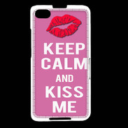 Coque Blackberry Z30 Keep Calm Kiss me Rose