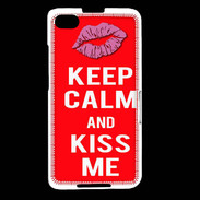 Coque Blackberry Z30 Keep Calm Kiss me Rouge