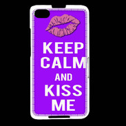 Coque Blackberry Z30 Keep Calm Kiss me Violet