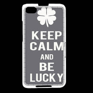 Coque Blackberry Z30 Keep Calm Be lucky Gris
