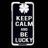 Coque Blackberry Z30 Keep Calm Be lucky Noir
