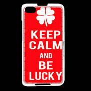 Coque Blackberry Z30 Keep Calm Be Lucky Rouge