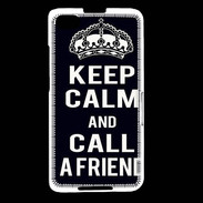 Coque Blackberry Z30 Keep Calm Call friend Noir