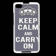 Coque Blackberry Z30 Keep Calm Carry on Gris