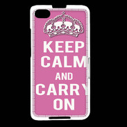Coque Blackberry Z30 Keep Calm Carry on Rose