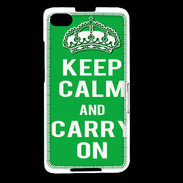 Coque Blackberry Z30 Keep Calm Carry on Vert