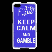 Coque Blackberry Z30 Keep Calm Gamble Bleu