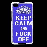Coque Blackberry Z30 Keep Calm Fuck off bleu