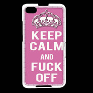 Coque Blackberry Z30 Keep Calm Fuck Off Rose