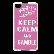 Coque Blackberry Z30 Keep Calm Gamble Rose