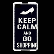 Coque Blackberry Z30 Keep Calm Go Shopping Noir