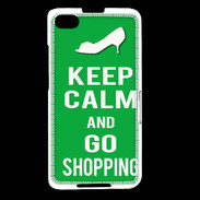 Coque Blackberry Z30 Keep Calm Go Shopping Vert