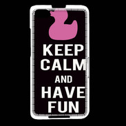 Coque Blackberry Z30 Keep Calm Have fun Noir