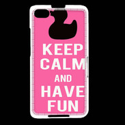Coque Blackberry Z30 Keep Calm Have fun Rose