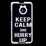 Coque Blackberry Z30 Keep Calm Hurry up Noir