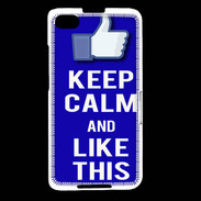 Coque Blackberry Z30 Keep Calm Like This Bleu