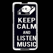 Coque Blackberry Z30 Keep Calm Listen music Noir