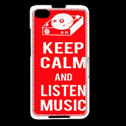 Coque Blackberry Z30 Keep Calm Listen music Rouge