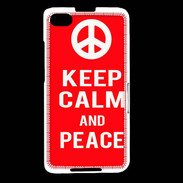 Coque Blackberry Z30 Keep Calm Peace Rouge