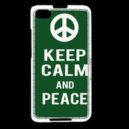 Coque Blackberry Z30 Keep Calm Peace Vert