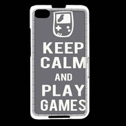 Coque Blackberry Z30 Keep Calm Play games Gris