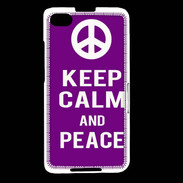 Coque Blackberry Z30 Keep Calm Peace Violet