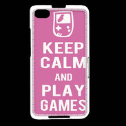 Coque Blackberry Z30 Keep Calm Play games Rose