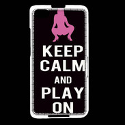 Coque Blackberry Z30 Keep Calm Play on Noir
