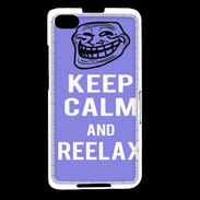 Coque Blackberry Z30 Keep Calm Reelax Bleu