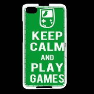 Coque Blackberry Z30 Keep Calm Play games Vert