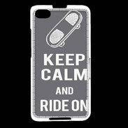 Coque Blackberry Z30 Keep Calm Ride on Gris